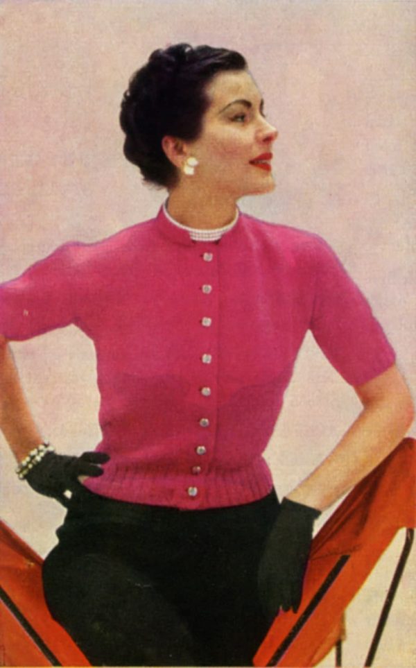 Ladies' Fitted Classic Cardigan with Variations - Image 3