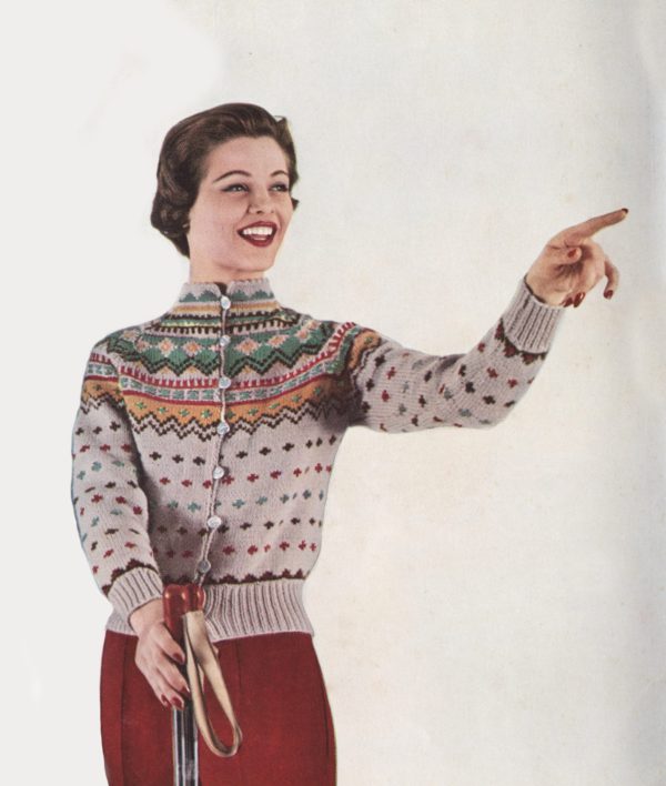 Ladies' Fair Isle Ski Cardi