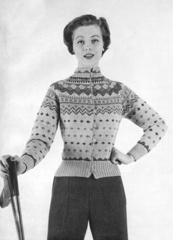 Ladies' Fair Isle Ski Cardi - Image 2