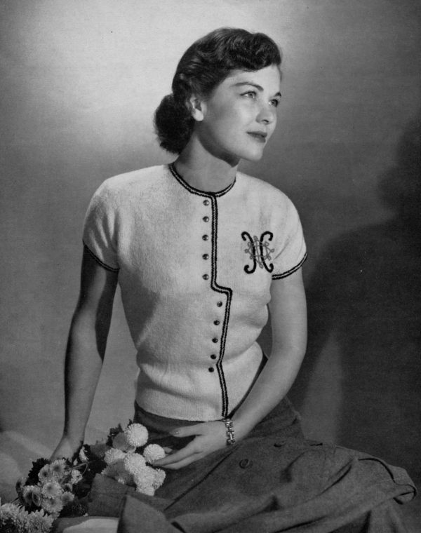 Monogrammed Cardigan