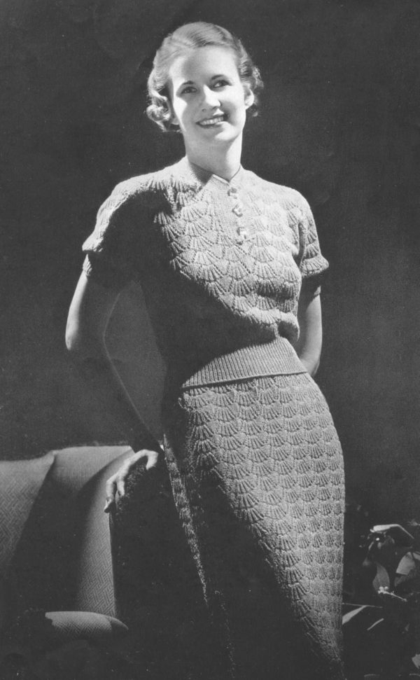"Falaise" Shell Pattern Lace Dress