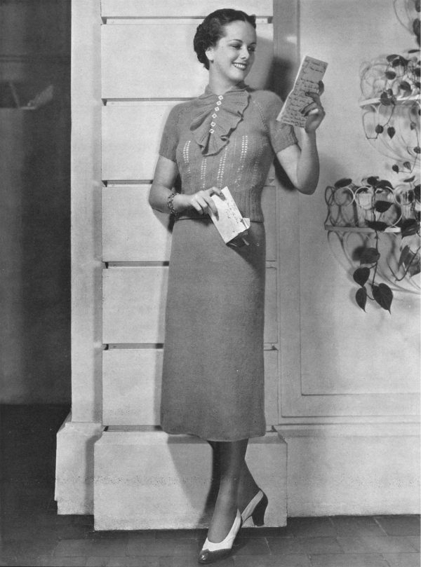 Two-piece Angora Dress