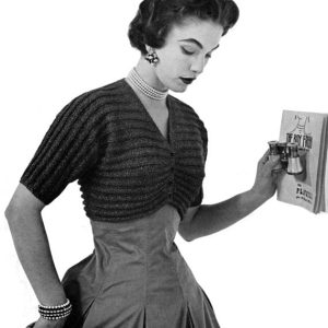 Ribbed Button-up Bolero
