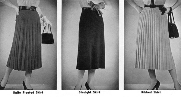 3-4-1: Pleated, Straight & Ribbed Skirt